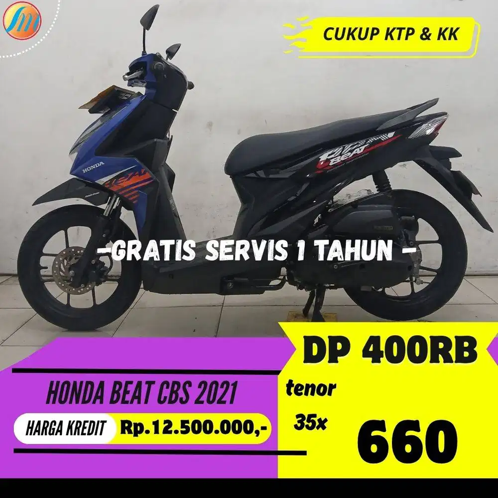 HONDA BEAT CBS 2021 KREDIT DP CUKUP 400RIBU ANGSURAN RENDAH BEGARANSI