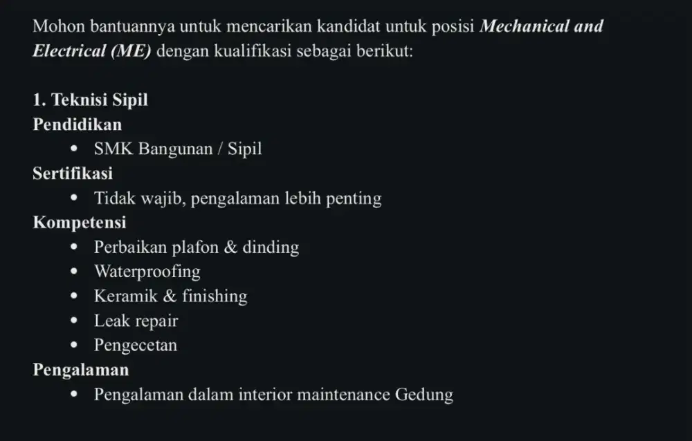 Info Loker di Binus Malang