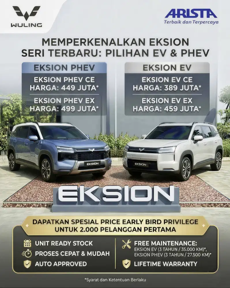 [Mobil Baru] Miliki Wuling Eksion Ev Terbaru