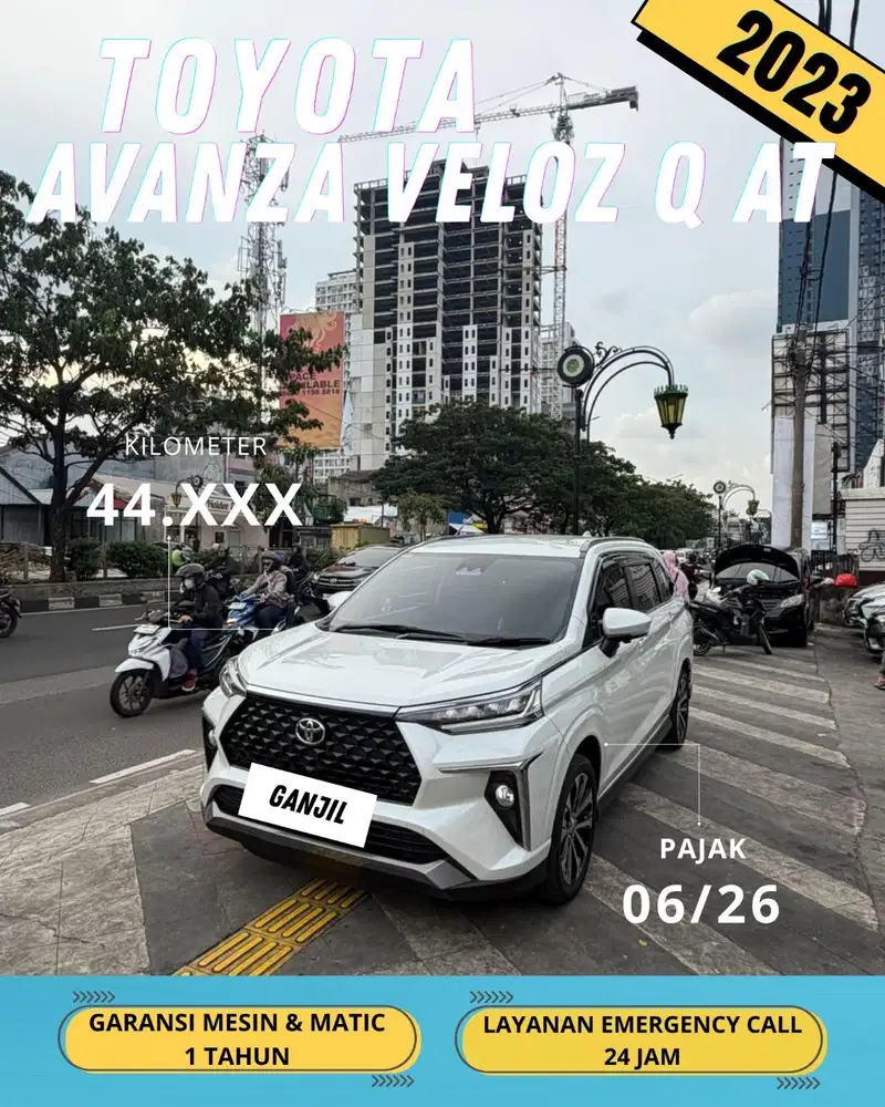 TOYOTA AVANZA VELOZ Q CVT MATIC 2023 PUTIH