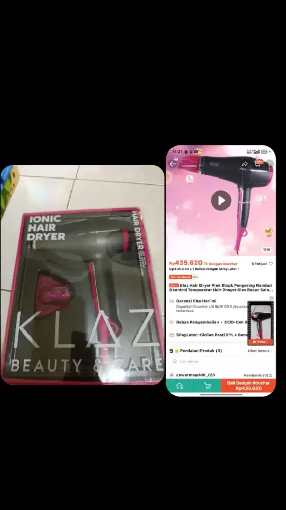 hairdryer bekas jarang dipake