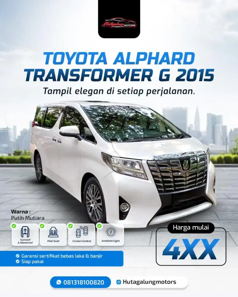 Toyota Alphard G Transformer Putih 2015 istimewa