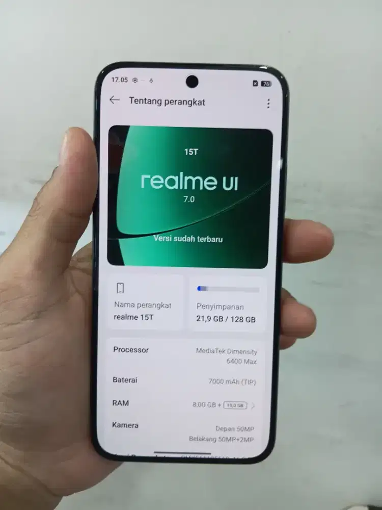 Realme 15T 8/128 Fullset Ori Garansi ON Januari 2027