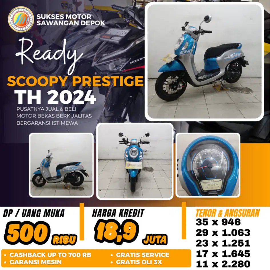 SCOOPY NEW PRESTIGE 2024 MODIF ISTIMEWA BISA CASH KREDIT BERGARANSI