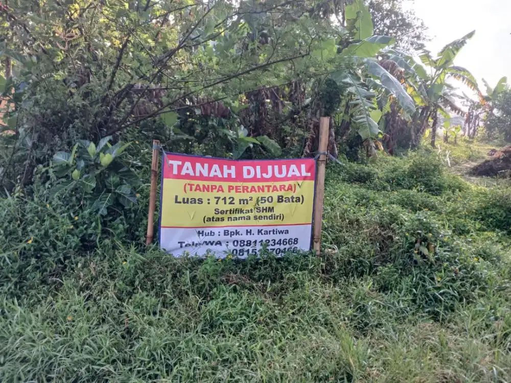 Dijual cepat, BU Tanah Pinggir Jalan (50 bata) di Singaparna