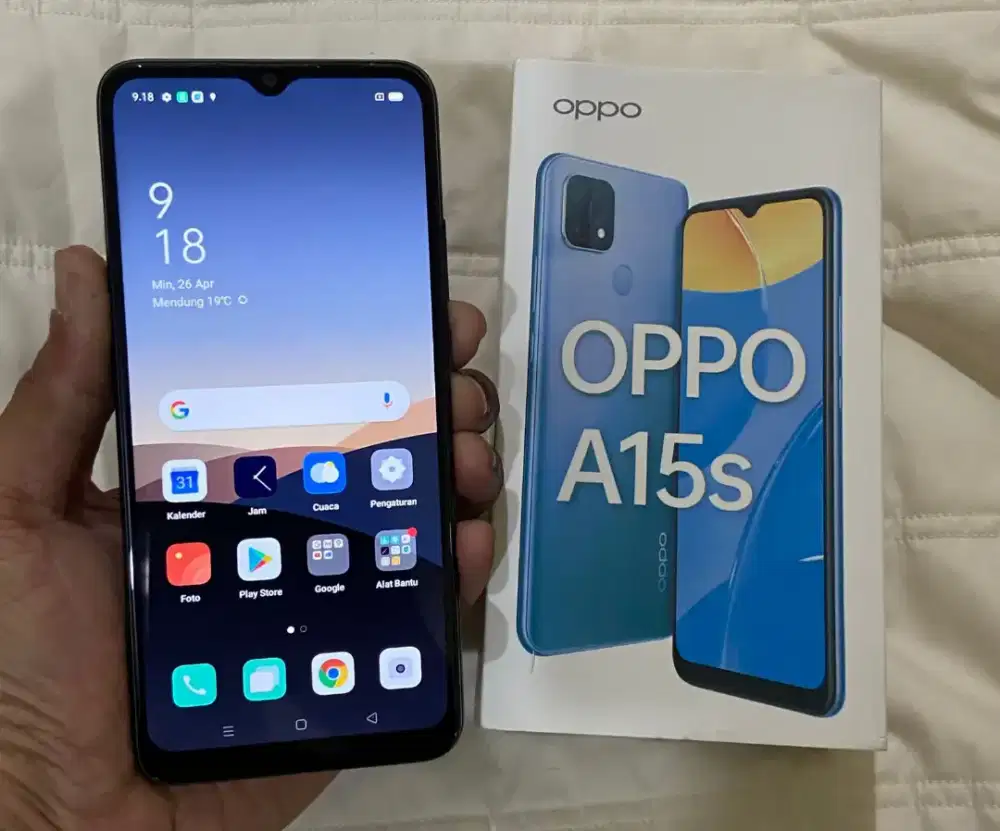 oppo a15s 6/128 lengkap
