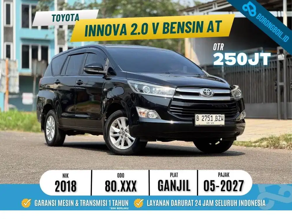 INNOVA 2.0 V BENSIN AT 2018 HITAM FAVORIT
