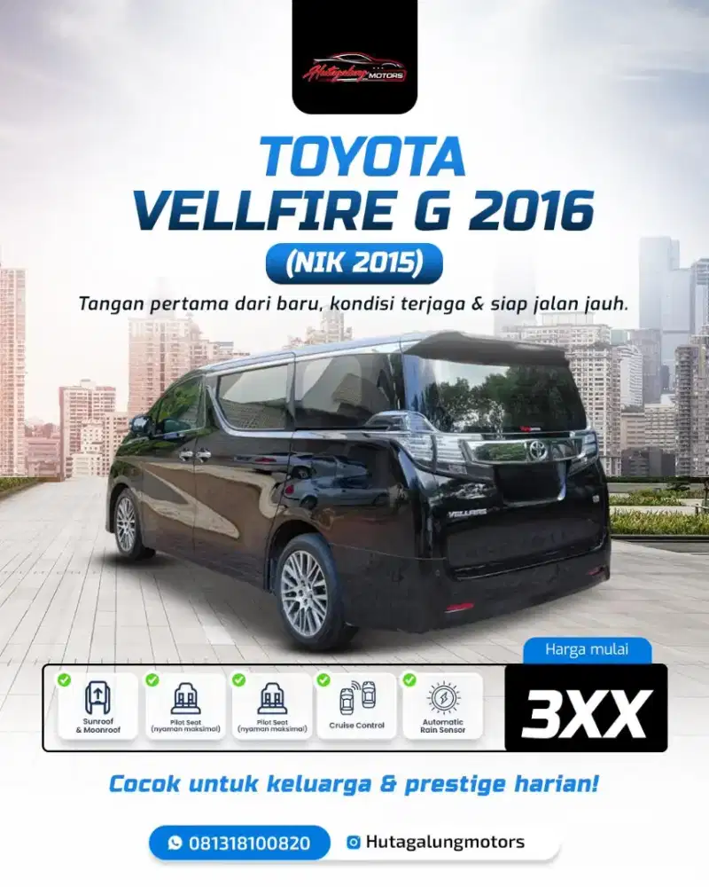 Vellfire G 2016 istimewa