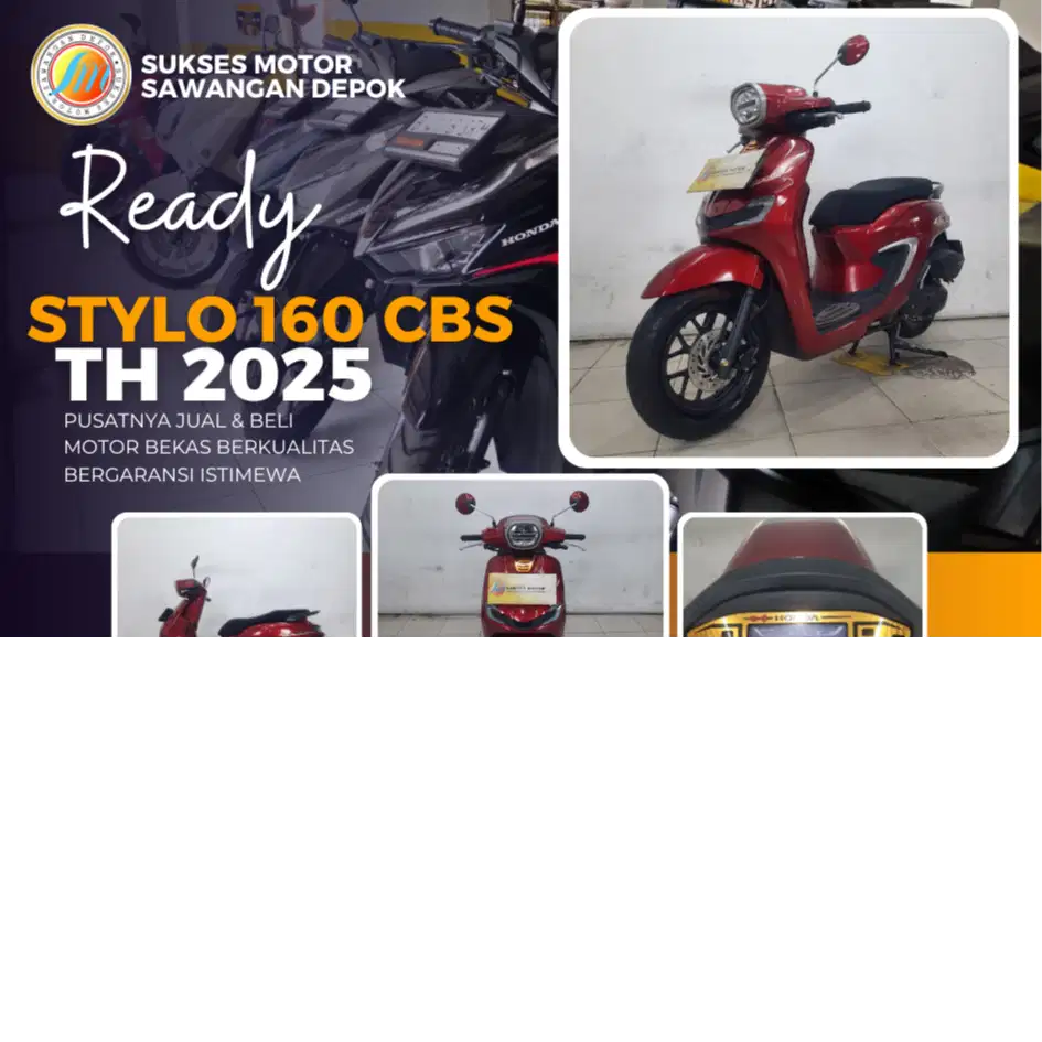 STYLO 160 CBS TH 2025 MERAH MULUS BISA CASH KREDIT BERGARANSI MESIN