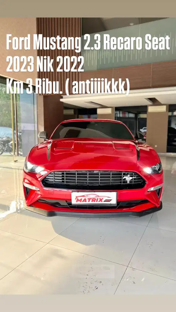 Ford Mustang 2.3 Recaro seat 2023 nik22 Red on black Siap pakai