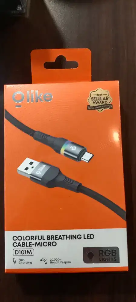 Olike D101M LED Micro USB Kabel Data Cable 1M Braided Fast Charging