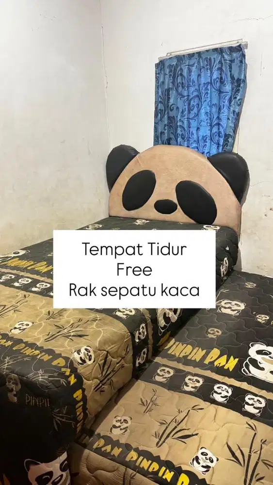 Tempat tidur free lemari sepatu