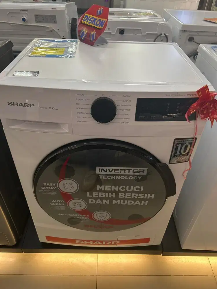 Mesin cuci Sharp 8Kg Kredit diSpaylatter Dierablue Wattes
