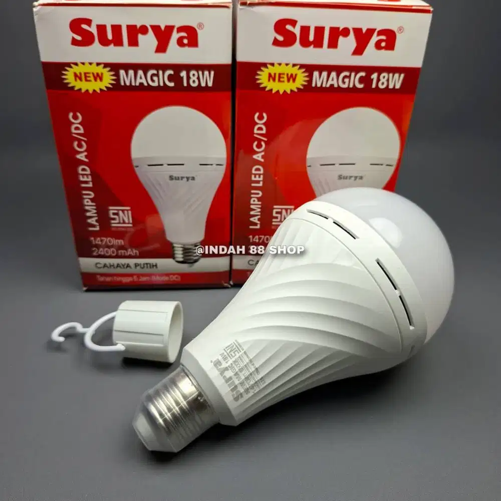 Bohlam Lampu LED Emergency SURYA MAGIC 18 W / RECHARGEABLE Lampu Emerg