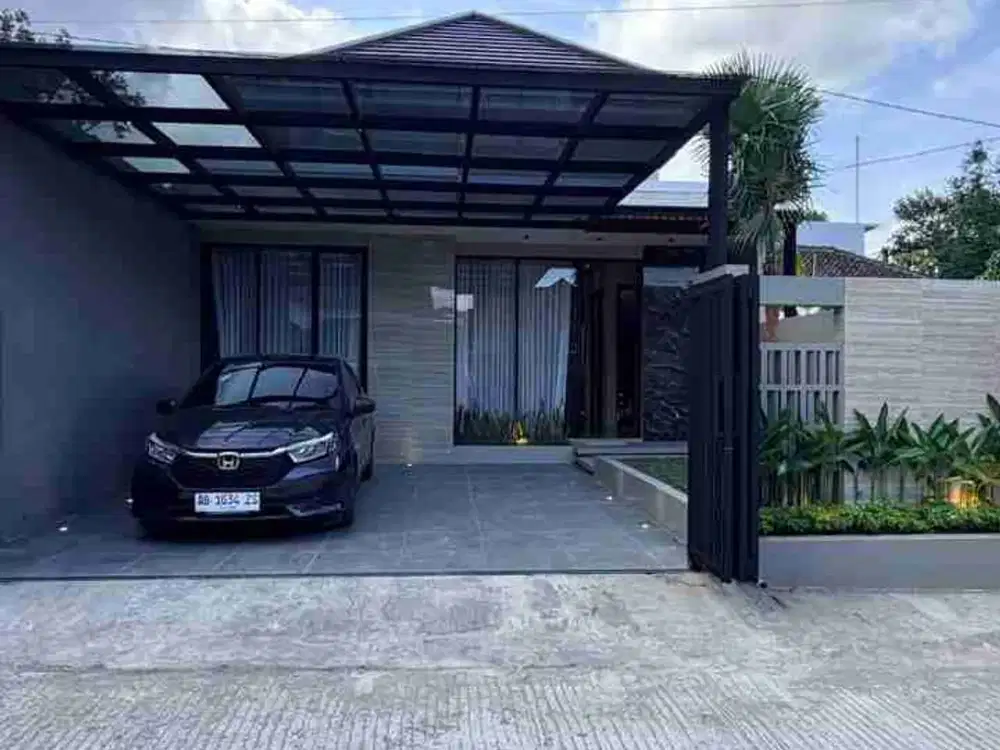 RUMAH BARU INDUSTRIAL MODERN FULL FURNISHED DENGAN TANAH LUAS DI  PURWOMARTANI KALASAN