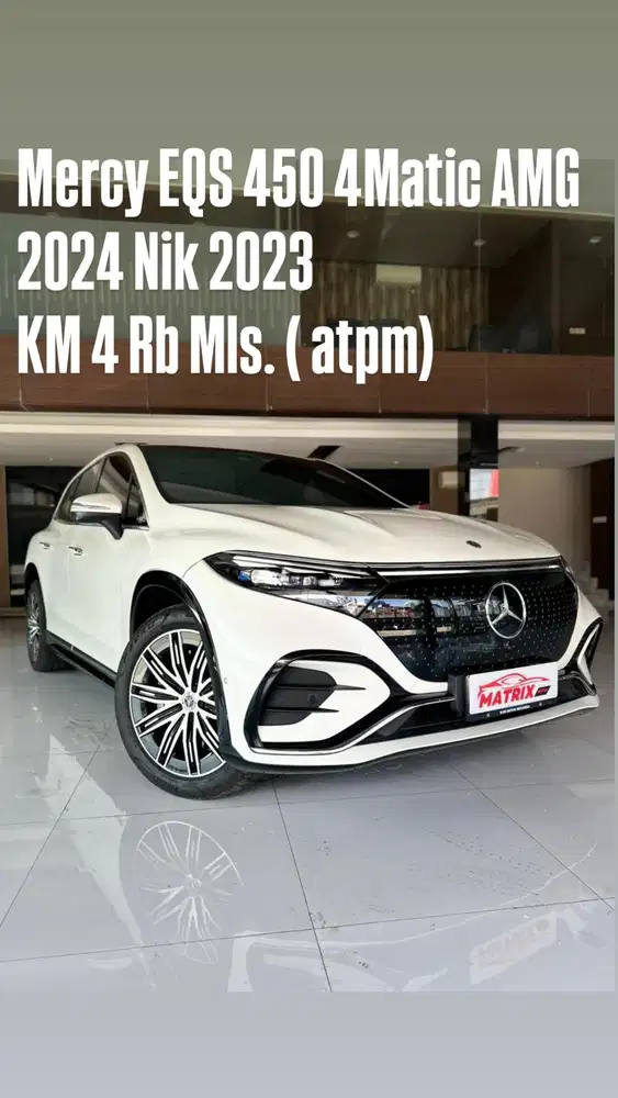 Mercy EQS 450 4Matic+ Amg 2024 Nik23 white Siap pakai