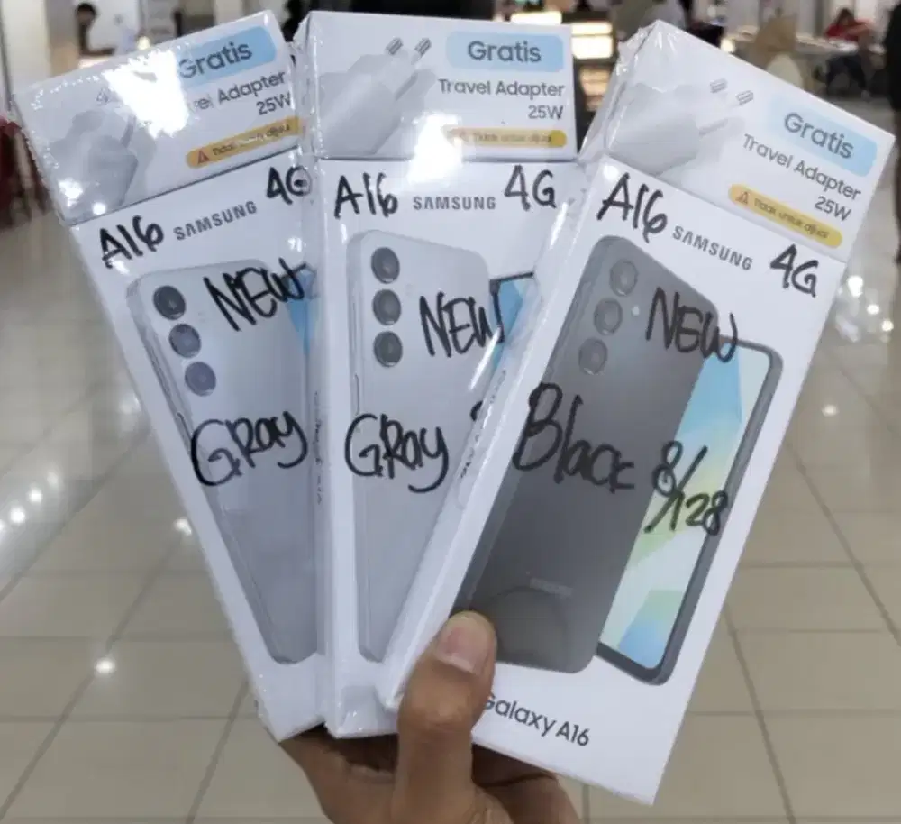 Samsung Galaxy A16 4G 8GB+128GB Grey Black BNIB Garansi Resmi SEIN