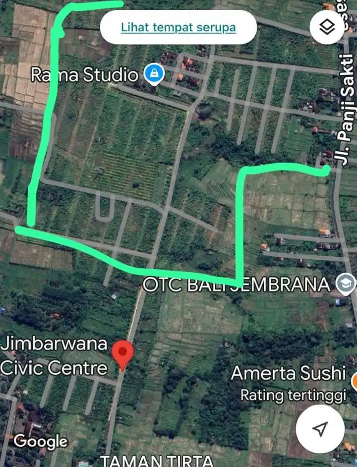 Dijual Tanah Jl Mayor Sugianyar Jembrana Bali