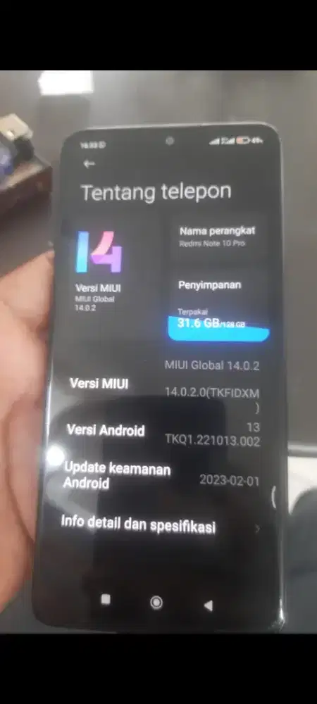 Redmi note 10 pro 6/128