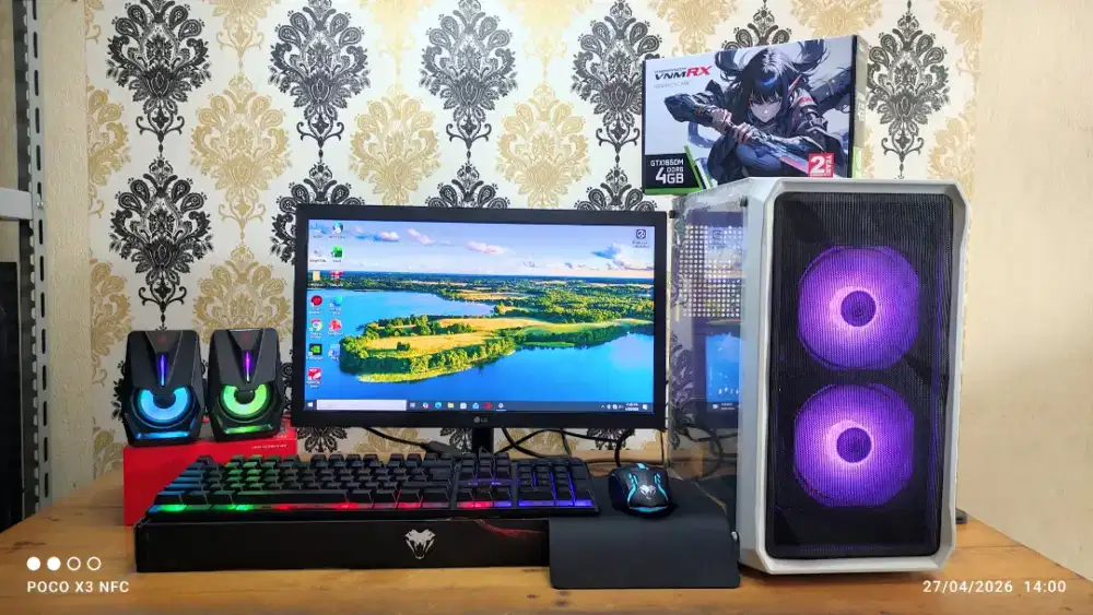 GAME & DESAIN CORE I5-8500(16/240+500GB)VGA GTX1650, LED 20 INC NORMAL