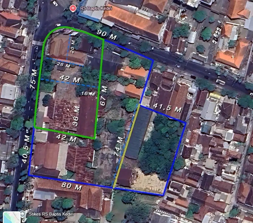 Disewakan Tanah Komersial Strategis  Jl Letjen Sutoyo Kediri