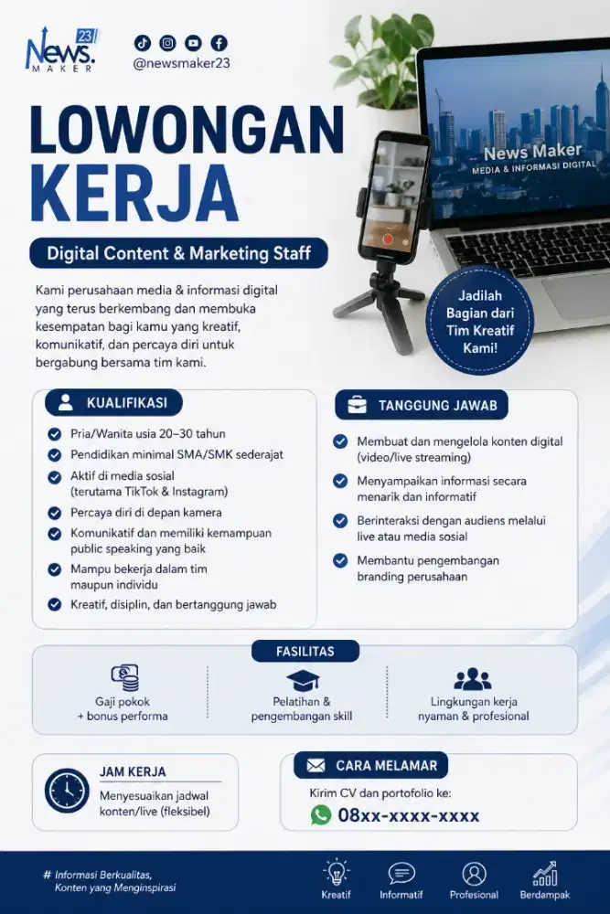 Lowongan Konten kreator