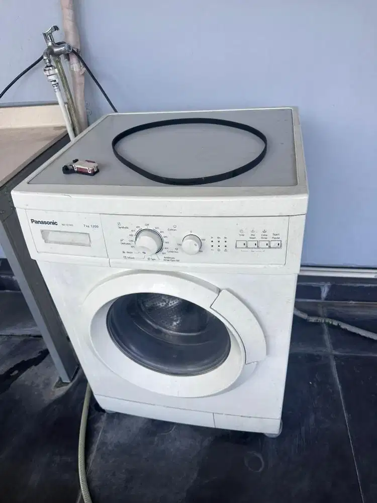 Jual mesin cuci panasonic front loading na127-ve5 bekas murah 1tabung