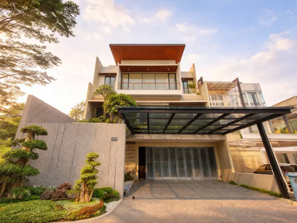 Rumah Mewah Modern Tropis 3 Lantai + Rooftop Di Cluster Elite Kawasan Terdepan Sentul City