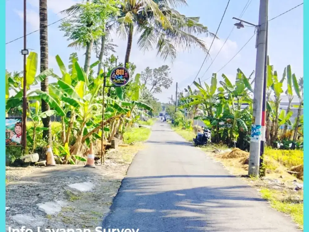 Tanah Jogja Kaliurang Km9 Mangku Jl Aspal View Pesawahan