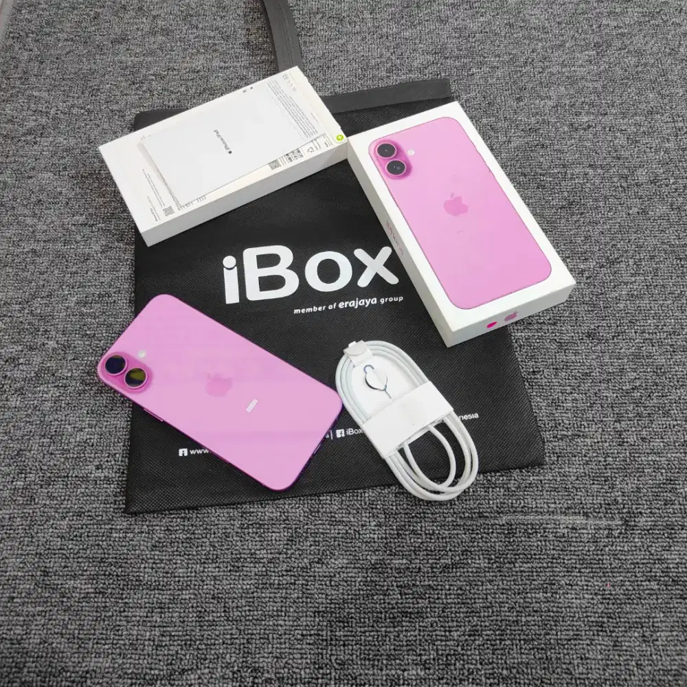 2ND IPHONE 16 PLUS 128Gb pink IBOX garansi aktif