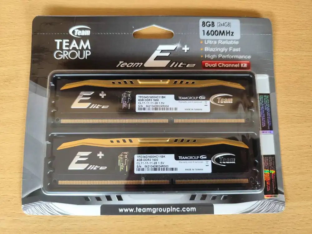 RAM PC Team Elite Plus, DDR3 8GB(2x4GB) 1600mhz, New Balikpapan