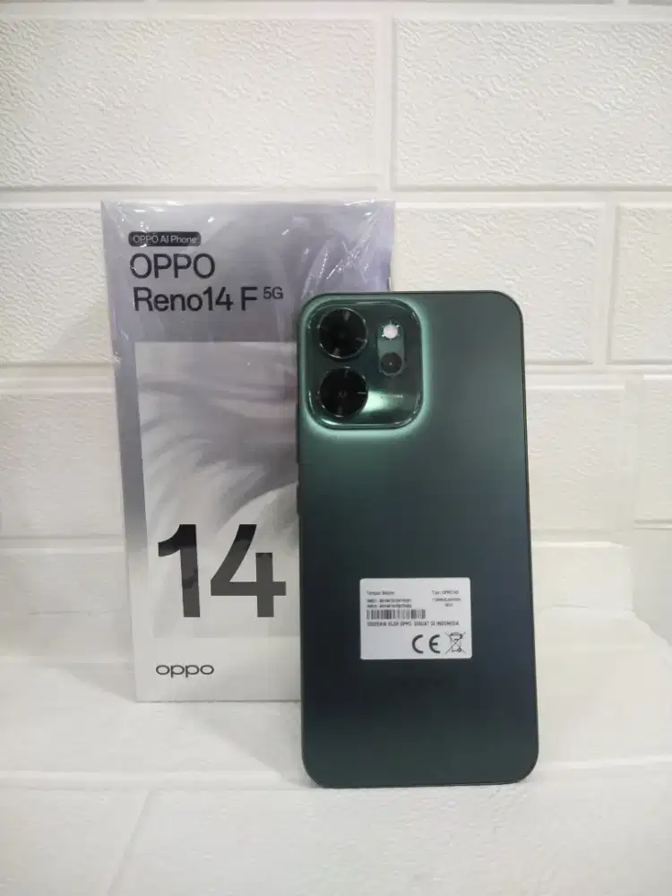 Oppo reno 14f 5G 8/256 grs 02/2026 like new full original