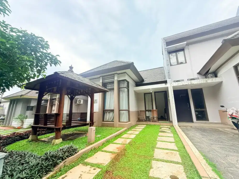 Rumah Asri Ada Gazebo Full Furnish View Gunung Sentul City, Siap Huni, SHM