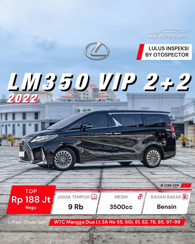 Lexus LM350 VIP 2022 4 Seater 2+2 mdl 2023 7 Seat 2021 LM 350