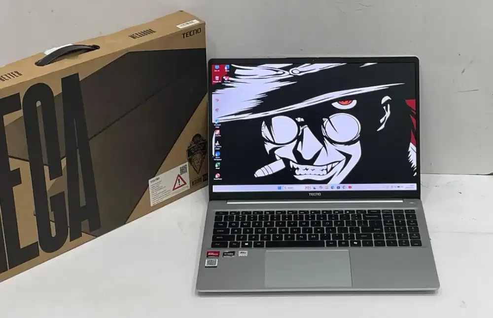Fullset Tecno Megabook K16SDA seri gaming ryzen 5-7430U ram 8gb/512gb