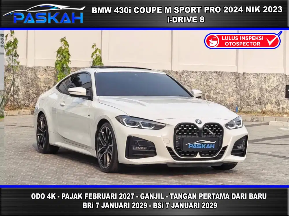 i8 BMW 430i COUPE MSPORT PRO 2024 NIK 2023 BMW 430 2024 idrive 8 i8