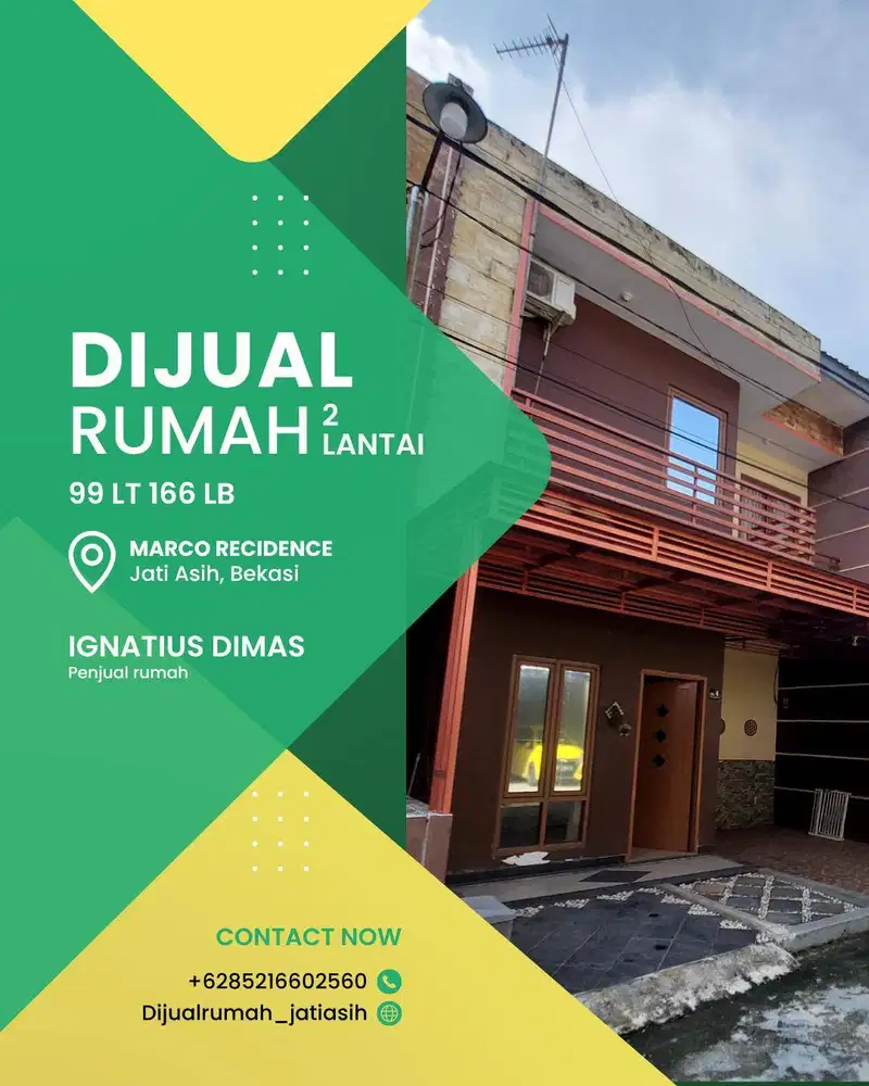 DIJUAL RUMAH CLUSTER 2 LANTAI, 3 KAMAR DI JATIASIH BEKASI