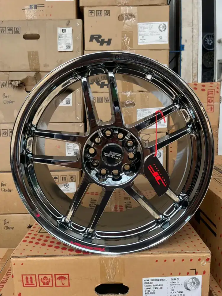 Racinghart cp035 ring 18x8,5 pcd 5x108/114,3 ET 40 black chrome 4pcs