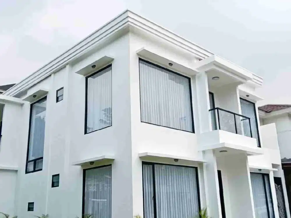 rumah hoek minimalis modern siap huni bsd city