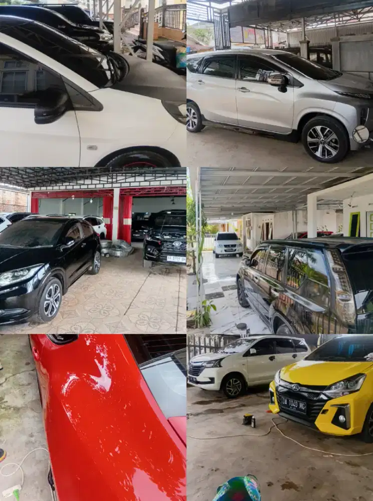 Poles body mobil,ruang mesin dan lampu mobil