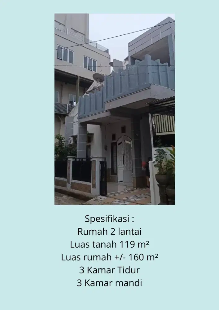 Dijual rumah 2(dua) lantai, di palembang