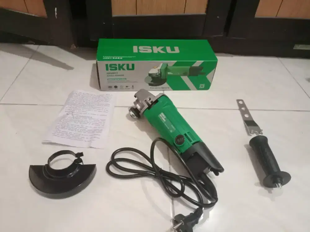 mesin gerinda tangan merk isku kondisi mulus tinggal pakai