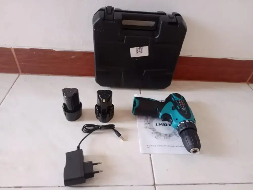 mesin bor/skrup bolak balik batre merk monqiqi kondisi ok