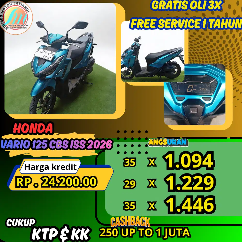 HONDA VARIO 125CBS ISS 2026 DP TERMURAH SYRT KTP&KK(SUKSESMOTOR)