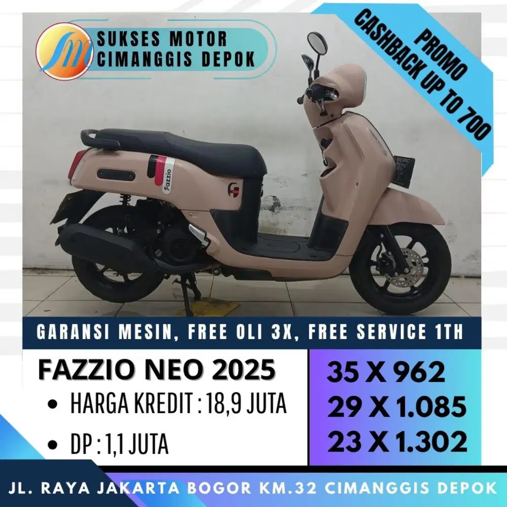 FAZZIO NEO HYBIRD 2025 UNIT MULUS BERGARANSI ISTIMEWA [SUKSES MOTOR]