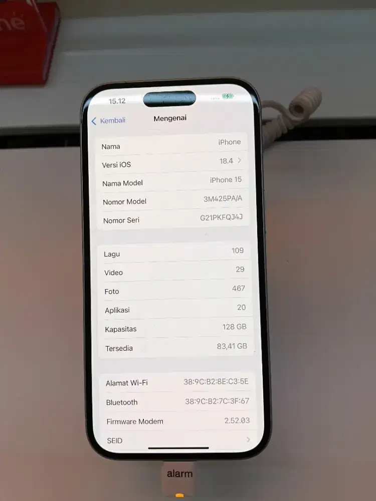 IPHONE 15 128 SEGEL BOX