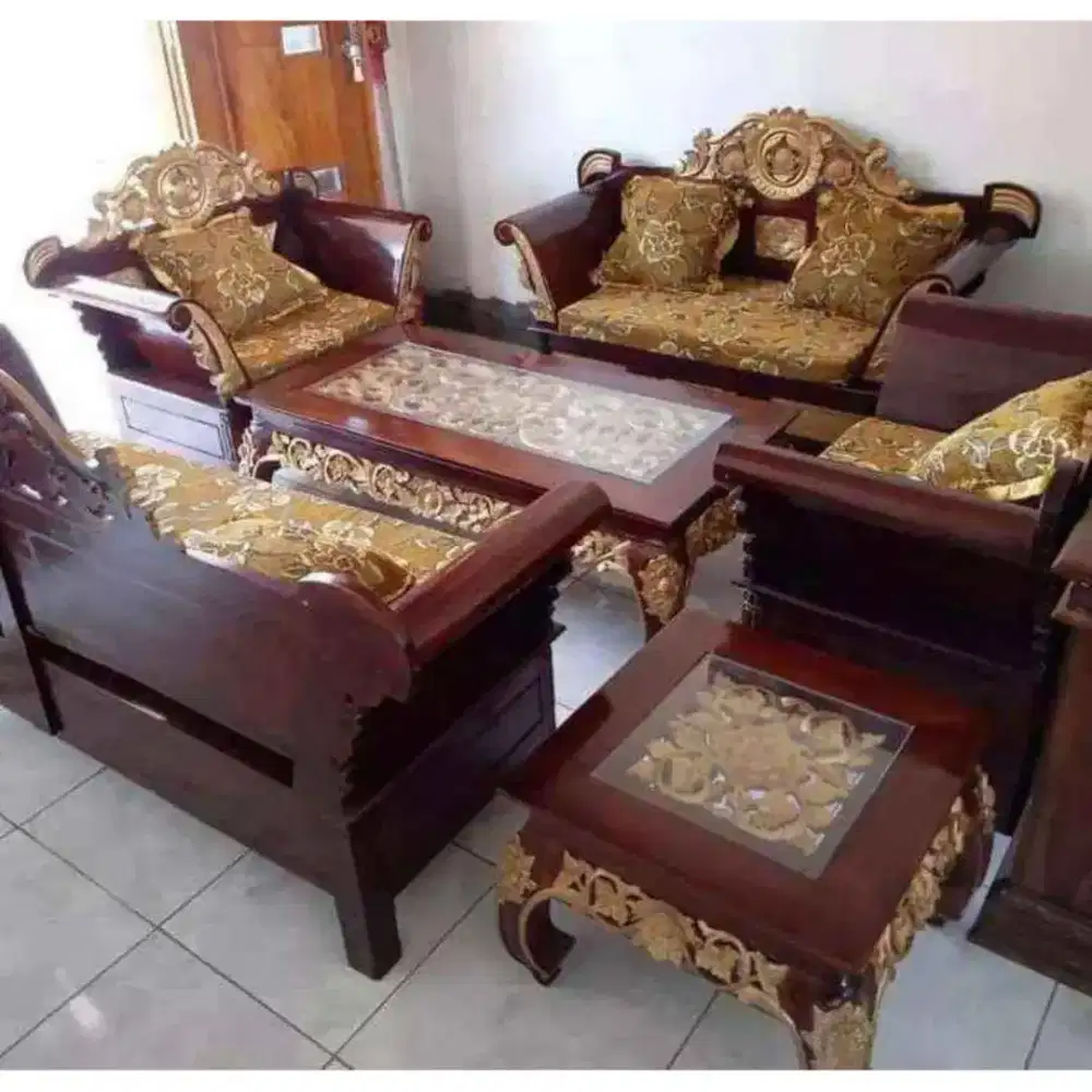 Kursi Tamu Madura Jati Minimalis Ukir Jepara.