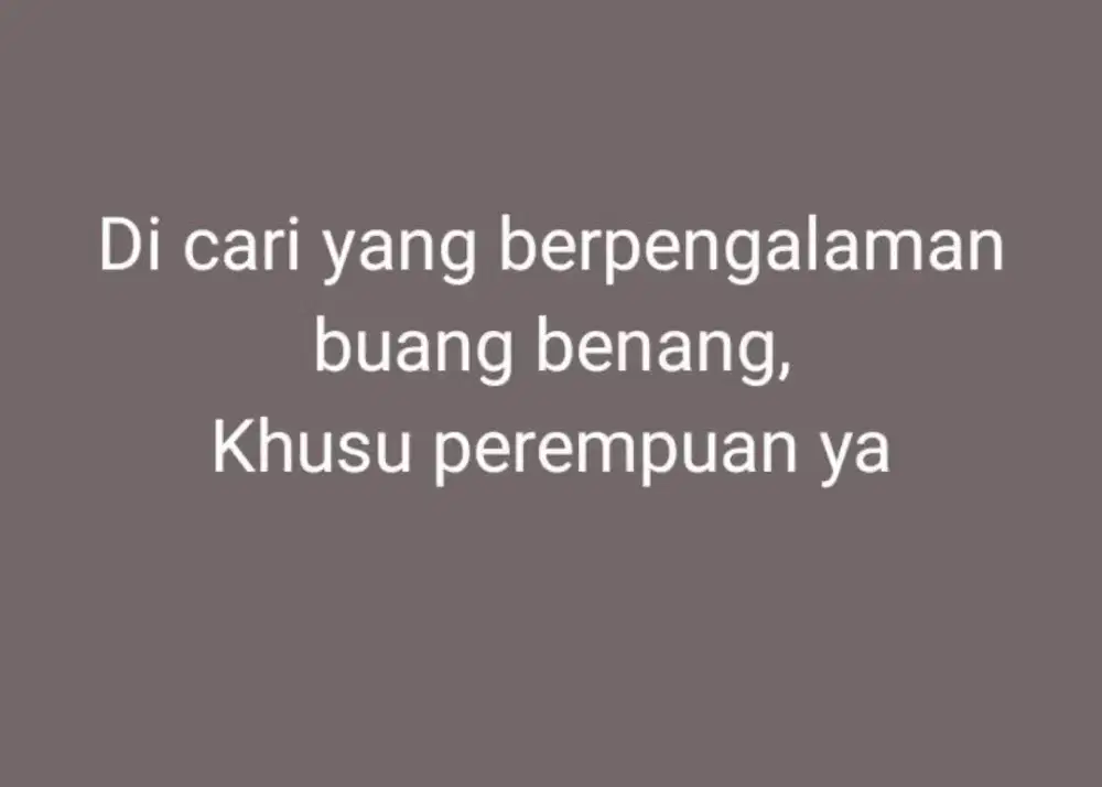 Loker kompeksi buang benang