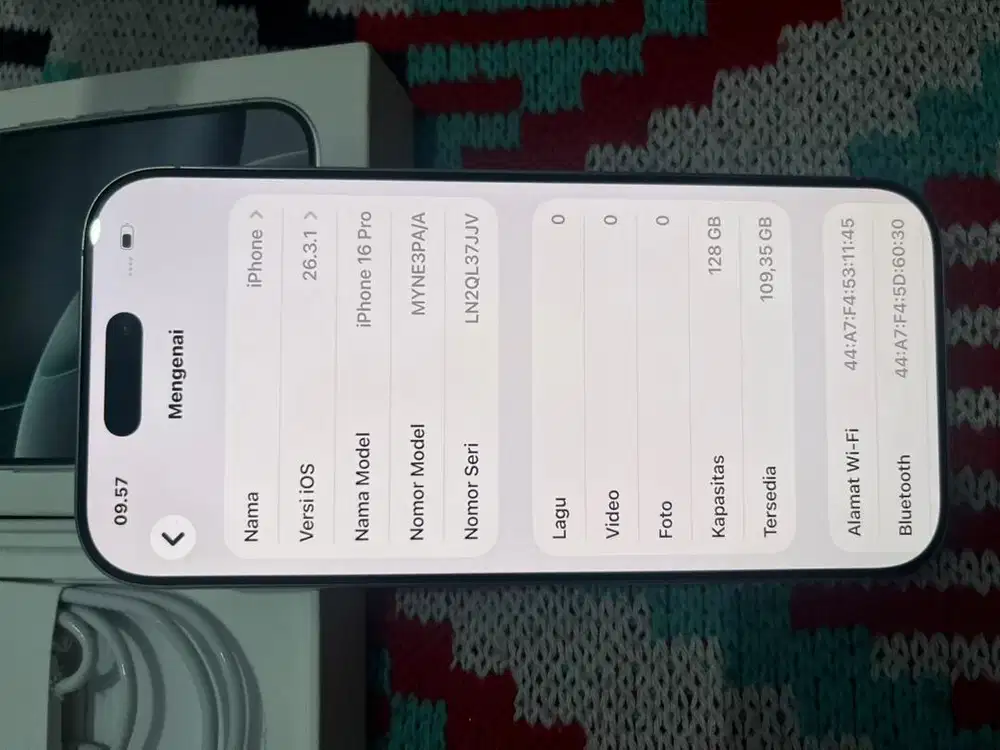 Di jual cepat iphone 16 pro 128 white