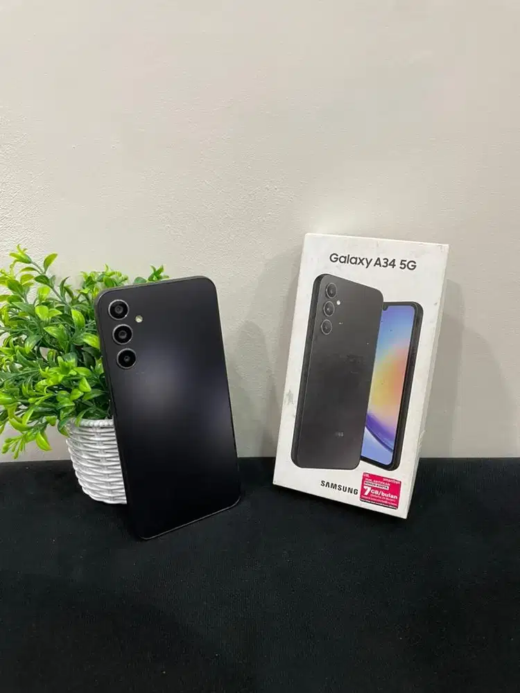 Samsung A34 5G 8/128 Black SEIN mulus Fullset Ori Sinyal Permanent